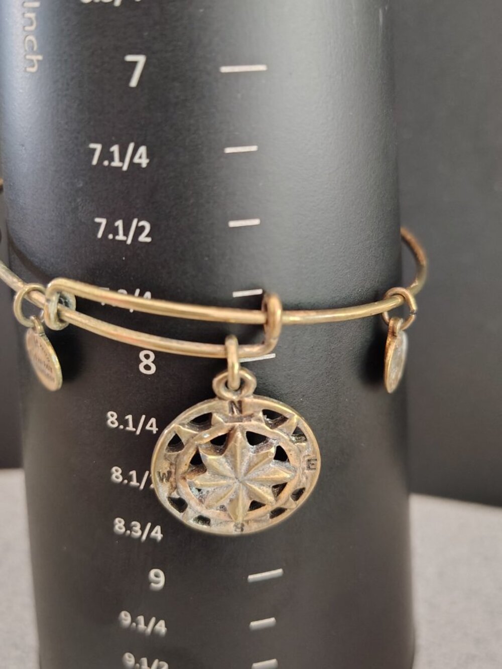 Alex and Ani Compass Gold Charm Bracelet Bangle 158